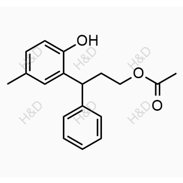 3-(2-hydroxy-5-methylphenyl)-3-phenylpropyl acetate	托特罗定杂质11	2514856-06-3