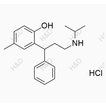 2-(3-(isopropylamino)-1-phenylpropyl)-4-methylphenol hydrochloride	托特罗定杂质14(盐酸盐)