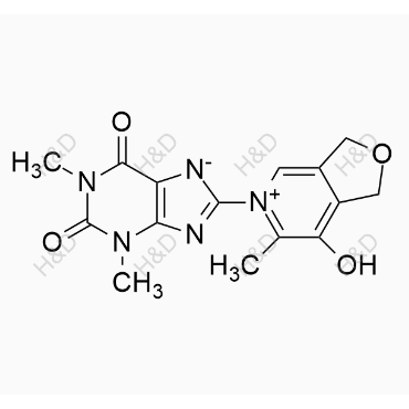 8-(7-hydroxy-6-methyl-1,3-dihydrofuro[3,4-c]pyridin-5-ium-5-yl)-1,3-dimethyl-2,6-dioxo-1,2,3,6-tetrahydropurin-7-ide	维生素B6杂质6