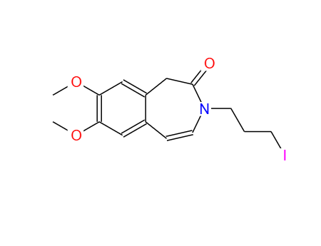 7,8-二甲氧基-3-(3-碘丙基)-1,3-二氢-2H-3-苯并氮杂卓-2-酮