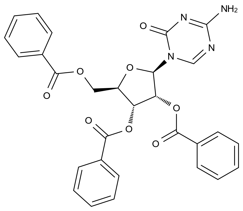 CATO_（2R，3R，4R，5R）-2-（4-氨基-2-氧代-1,3,5-三嗪-1（2H）-基）-5-（苯甲酰氧基）甲基）四氢呋喃-3,4-二基二苯甲酸酯_28998-36-9_97%