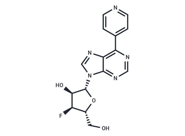 化合物 9-(3-Deoxy-3-fluoro-β-D-ribofuranosyl)-6-(pyridine-4-yl)purine|TNU0065|TargetMol