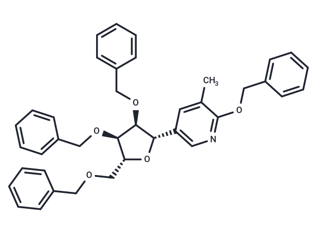 化合物 5-(2,3,5-Tri-O-benzyl-beta-D-ribofuranosyl)-3-methyl-2-benzyloxypyridine|TNU1178|TargetMol