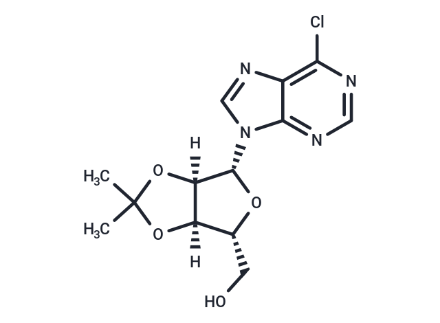 化合物 6-Chloro-9-(2’,3’-O-isopropylidene-beta-D-ribofuranosyl)purine|TNU0747|TargetMol