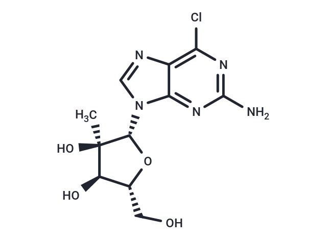 化合物 2-Amino-6-chloro-9-(2-C-methyl-β-D-ribofuranosyl)-9H-purine|TNU0096|TargetMol