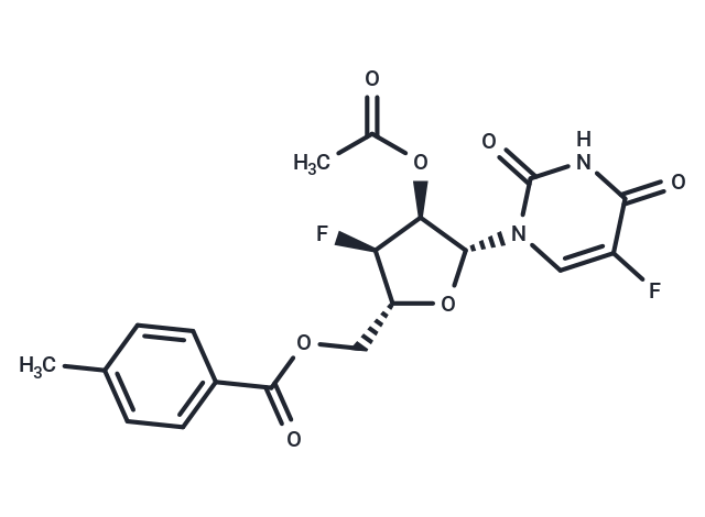 化合物 2’-O-Acetyl-5’-O-(p-toluoyl)-3’-deoxy-3’-fluoro-5-fluorouridine|TNU0834|TargetMol