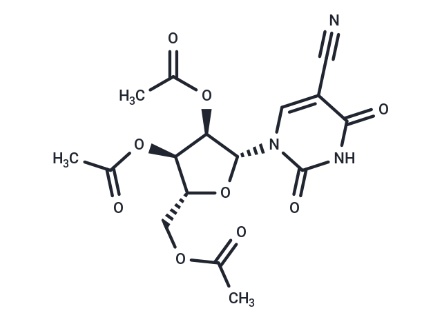 化合物 2’,3’,5’-Tri-O-acetyl-5-cyanouridine|TNU0884|TargetMol