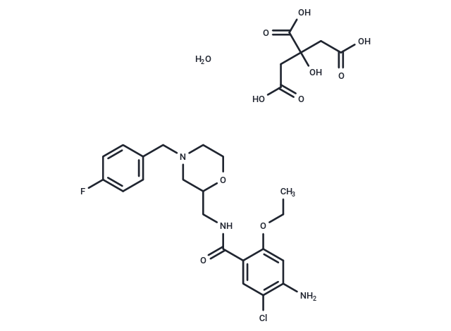 化合物 Mosapride citrate dihydrate|T6597L|TargetMol