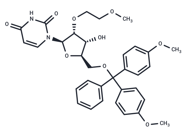 化合物 5’-O-(4,4’-Dimethoxytrityl)-2’-O-(2-methoxyethyl) ?uridine|TNU1093|TargetMol