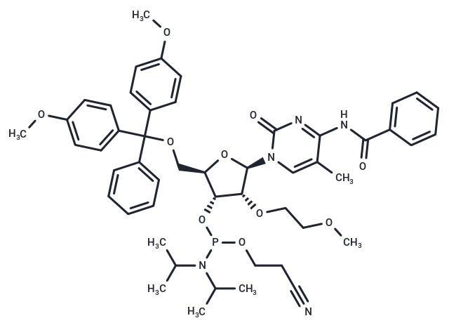 化合物 N4-Bz-5’-O-DMTr-2’-O-(2-methoxyethyl)-5-methylcytidine-3’-CED-phosphoramidite|TNU1116|TargetMol