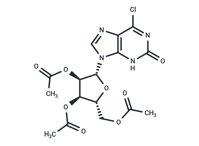 化合物 6-Chloro-2-hydroxy-9-(2,3,5-tri-O-acetyl)-b-D-ribofuranosyl-9H-purine|TNU1077|TargetMol