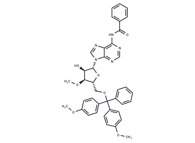 化合物 N6-Benzoyl-5’-O-(4,4’-dimethoxytrityl)-3’-O-methyl adenosine|TNU1121|TargetMol