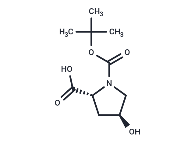 化合物 N-tert-Butoxycarbonyl-trans-4-hydroxy-D-proline|T66976|TargetMol