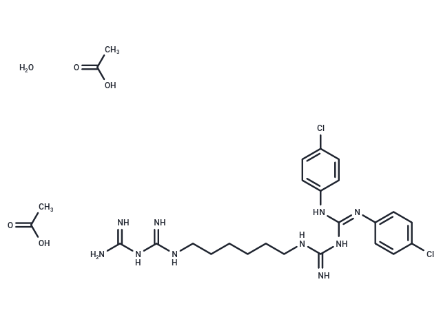 化合物 Chlorhexidine acetate hydrate|T41336|TargetMol