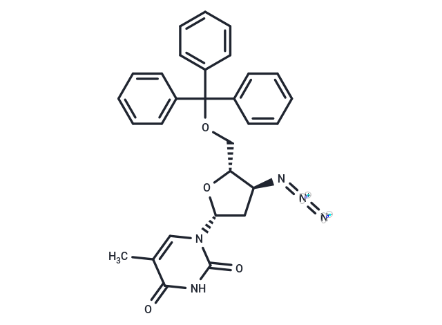 化合物 3’-Azido-5’-O-trityl-2’,3’-dideoxy-5-methyluridine|TNU1143|TargetMol