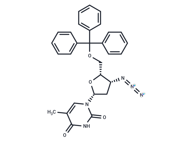 化合物 1-(3-beta-Azido-2,3-dideoxy-5-O-trityl-beta-D-threopenta-furanosyl)thymine|TNU0788|TargetMol