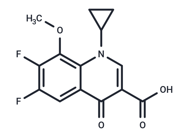 化合物 1-Cyclopropyl-6,7-difluoro-8-methoxy-4-oxo-1,4-dihydroquinoline-3-carboxylic acid|T66948|TargetMol