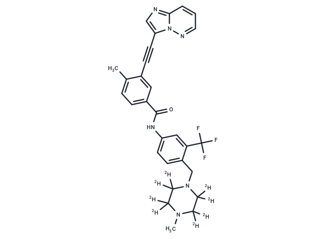 化合物 Ponatinib-d8|T12521|TargetMol