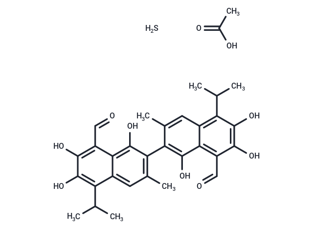 化合物 (S)-Gossypol (acetic acid)|T13980|TargetMol