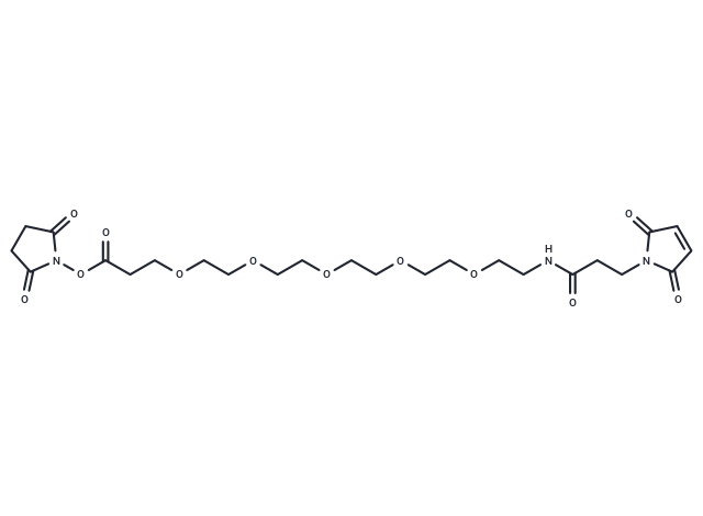 化合物 Mal-amido-PEG5-C2-?NHS ester|T18243|TargetMol