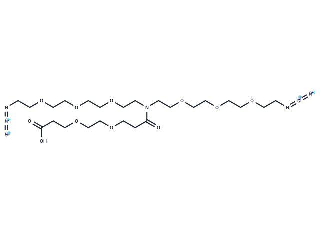 化合物 N-(Acid-PEG2)-N-bis(PEG3-azide)|T18371|TargetMol