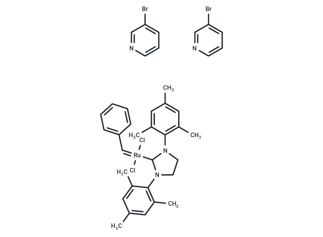 化合物 Dichloro[1,3-bis(2,4,6-trimethylphenyl)-2-imidazolidinylidene](benzylidene)bis(3-bromopyridine)ruthenium(II)|T66399|TargetMol