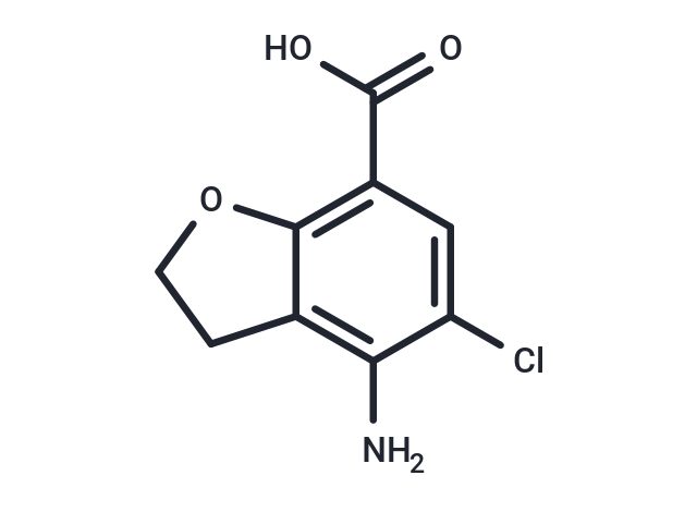 化合物 4-Amino-5-chloro-2,3-dihydrobenzofuran-7-carboxylic acid|T66332|TargetMol