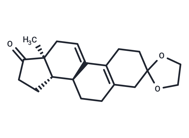 化合物 (8S,13S,14S)-13-Methyl-1,2,6,7,8,12,13,14,15,16-decahydrospiro[cyclopenta[a]phenanthrene-3,2'-[1,3]dioxolan]-17(4H)-one|T65148|TargetMol