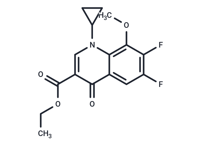 化合物 Ethyl 1-cyclopropyl-6,7-difluoro-8-methoxy-4-oxo-1,4-dihydroquinoline-3-carboxylate|T65575|TargetMol