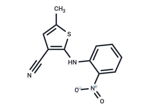 化合物 5-Methyl-2-((2-nitrophenyl)amino)thiophene-3-carbonitrile|T65362|TargetMol