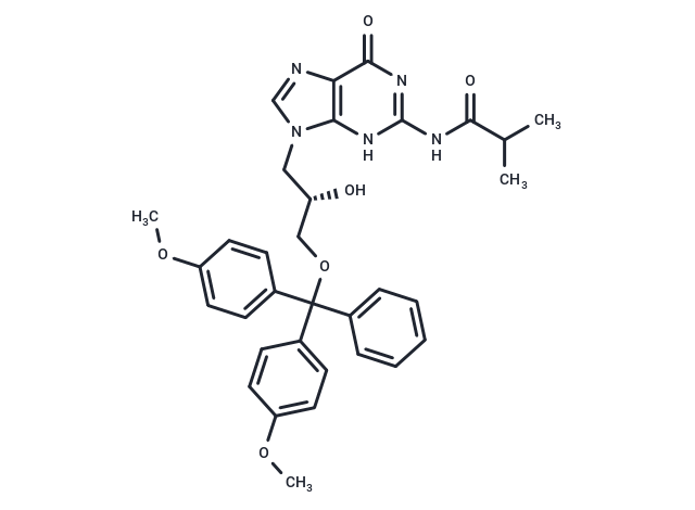 化合物 (S)-9-[3-(4,4’-Dime ? thoxytrityloxy)-2-hydroxypropyl]-N2-isobutyrylguanine|TNU1439|TargetMol