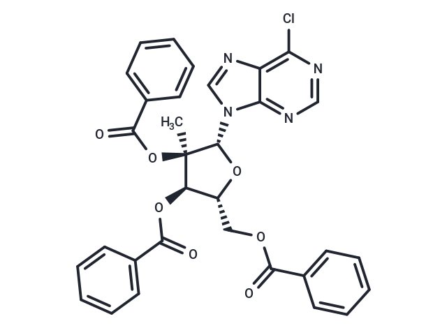 化合物 6-Chloro-9-(2,3,5-tri-O-benzoyl-2-C-methyl-β-D-ribofuranosyl)-9H-purine|TNU0772|TargetMol