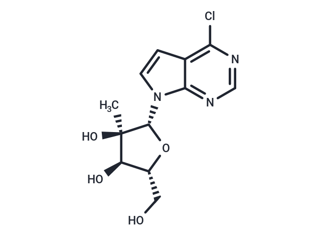 化合物 4-Chloro-7-(2-b-C-methyl-β-D-ribofuranosyl)-7H-pyrrolo[2,3-d] ? pyrimidine|TNU0102|TargetMol