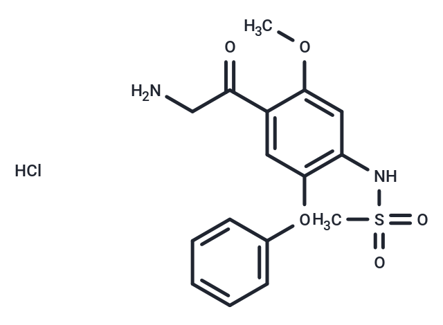 化合物 N-(4-(2-Aminoacetyl)-5-methoxy-2-phenoxyphenyl)methanesulfonamide hydrochloride|T66231|TargetMol