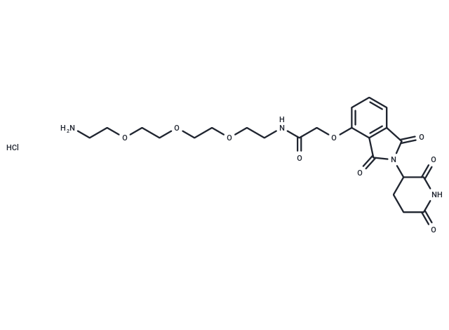 化合物 Thalidomide-O-amido-PEG3-C2-NH2 hydrochloride|T18820|TargetMol