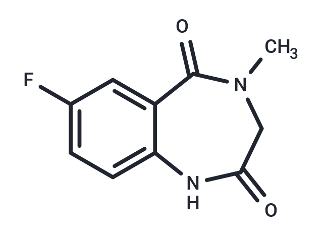 化合物 7-Fluoro-4-methyl-3,4-dihydro-1H-benzo[e][1,4]diazepine-2,5-dione|T66200|TargetMol