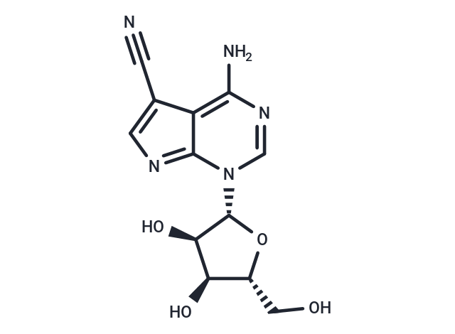 化合物 4-Amino-5-cyano-1-(β-D-ribofuranosyl)-7H-pyrrolo[2,3-d] ? pyrimidine|TNU0271|TargetMol