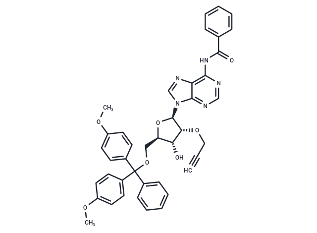 化合物 N4-Benzoyl-5’-O-(4,4’-dimethoxytrityl)-2’-O-propargyl adenosine|TNU0936|TargetMol