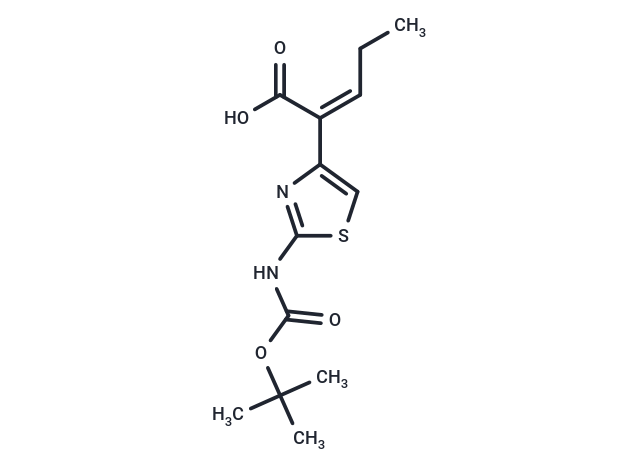 化合物 (Z)-2-(2-((tert-Butoxycarbonyl)amino)thiazol-4-yl)pent-2-enoic acid|T66239|TargetMol