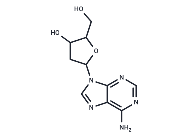 化合物 9-(2-Deoxy-beta-D-threo-pentofuranosyl)adenine|TNU1257|TargetMol