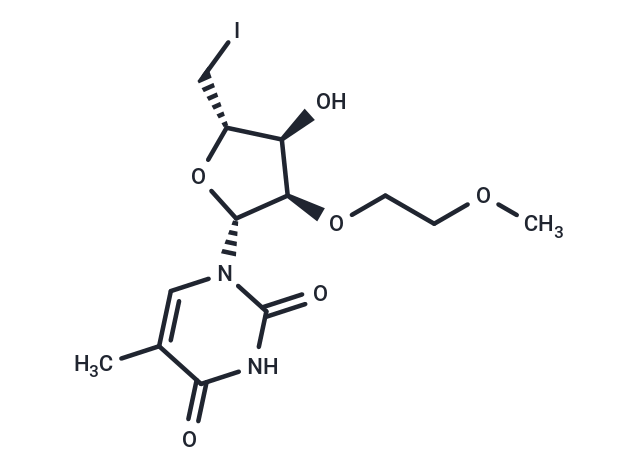 化合物 5’-Deoxy-5’-iodo-2’-O-(2-methoxyethyl)-5-methyluridine|TNU1162|TargetMol