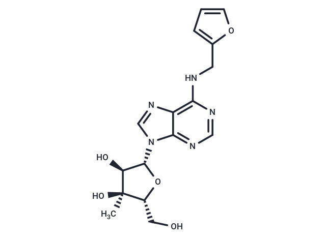 化合物 N6-Furfuryl-2’-C-methyladenosine|TNU0460|TargetMol