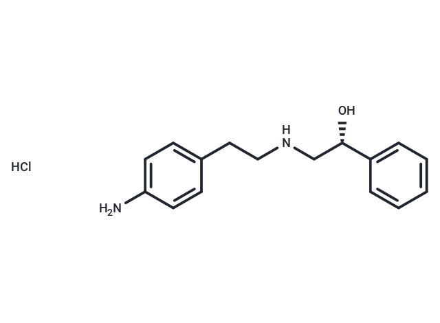 化合物 (R)-2-((4-Aminophenethyl)amino)-1-phenylethanol hydrochloride|T66549|TargetMol