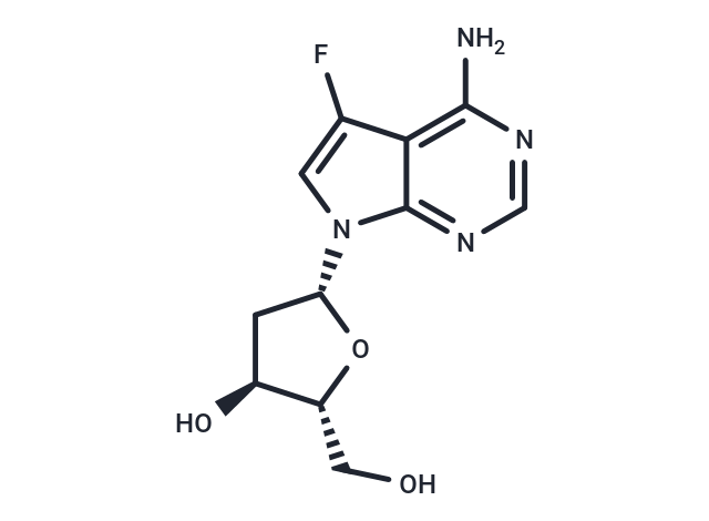 化合物 7-Fluoro-7-deaza-2’-deoxyadenosine4-Amino-5-fluoro-7-(2-deoxy-b-D-ribofuranosyl)-7H-pyrrolo[2,3-d]pyrimidine|TNU1026|TargetMol