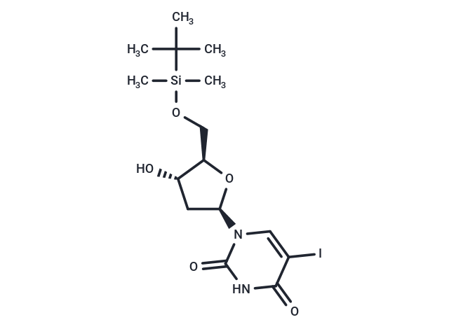 化合物 5’-O-t-Butyldimethylsilyl 2’-deoxy-5-iodo-uridine|TNU0701|TargetMol