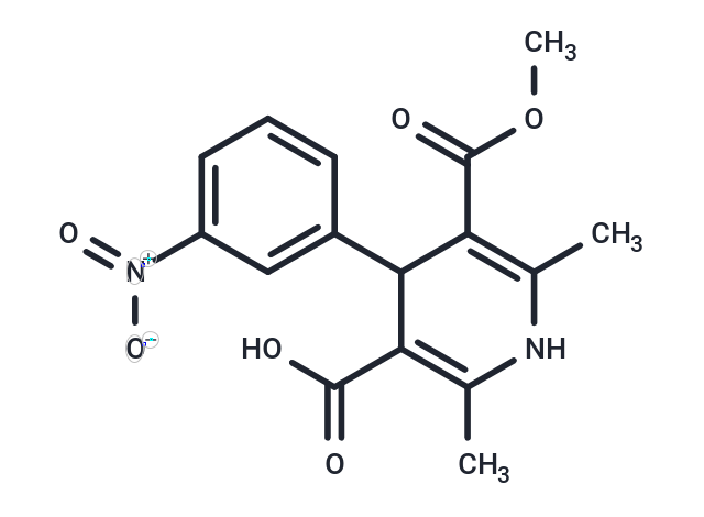 化合物 5-(Methoxycarbonyl)-2,6-dimethyl-4-(3-nitrophenyl)-1,4-dihydropyridine-3-carboxylic acid|T67592|TargetMol