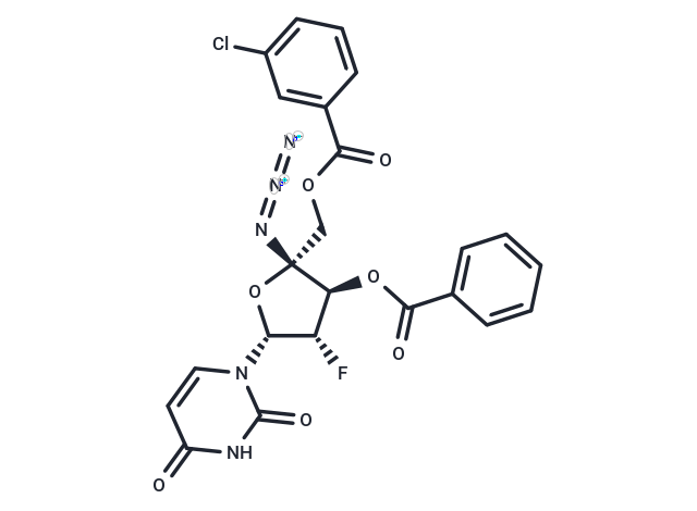 化合物 4’-Azido-3’-O-benzoyl-5’-O-(m-chlorobenzoyl)-2’-deoxy-2’-fluoro-beta-D-arabinouridine|TNU0759|TargetMol