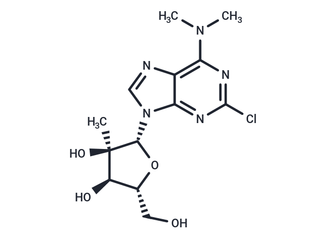 化合物 2-Chloro-2’-C-methyl-6-N,N-dimethyladenosine|TNU0111|TargetMol