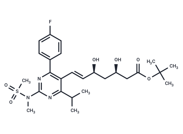 化合物 (3R,5S,6E)-7-[4-(4-Fluorophenyl)-6-isopropyl-2-[(methanesulfonyl) methylamino]pyrimidin-5-yl]-3,5-dihydroxyhept-6-enoic acid tert-butyl ester|T65944|TargetMol