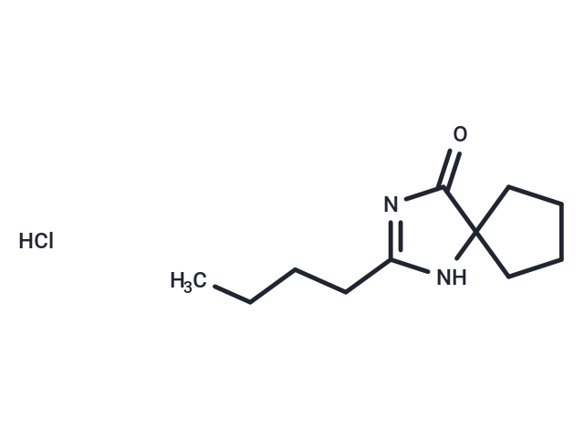 化合物 2-Butyl-1,3-diazaspiro[4.4]non-1-en-4-one hydrochloride|T65769|TargetMol